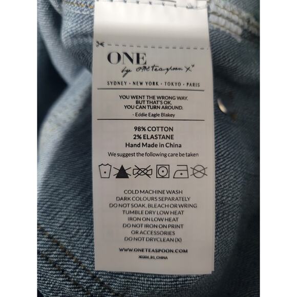 One Teaspoon Super Dupers Pure Bleu Size 27 NWT - Picture 10 of 11